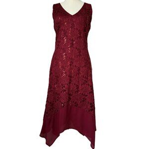 Luxology | NWT Burgundy Lace Cocktail Dress Sz 8